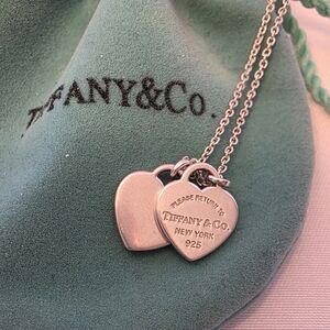 Tiffany & Co. Return to Tiffany®Double Heart Tag Pendant in Silver, Mini